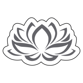Lotus Flower Sticker (Grey)